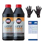 Brünte Feingrip Montagehandschuhe + 2x Original Liqui Moly 1L Top Tec MTF 5200 75W-80 20845