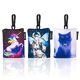 SPUDZ Ultra Variety Pack | 5 15.2 x 15.2 cm Mikrofaser-Handtücher mit Neoprenbeuteln | Premium Mikrofaser-Reinigungstücher für Laptops, Objektive, Kameras, Einhorn, Katze)