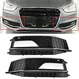 Nebelscheinwerfergitter Grille Nebelscheinwerfer Surround, New Car Frontstoßstange Nebelscheinwerfer Grill, Fit for Audi A4 B8 2012-2015 S4 S-Line Facelift (Color : Left Right)
