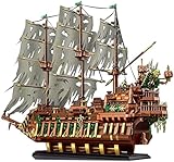 CNZZY Kreatives Piratenschiff 3653PCS, MOC-Kriegsserie, großer DIY-Geisterschiffbausatz-Modellbausatz, kompatibel mit Lego-S