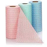 COM-FOUR® 3X 50 Putztücher auf Rolle - Reinigungstücher für Küche, Bad und Haushalt - Mehrzweck-Lappen [Auswahl variiert] (Set 09 - Putztücher 150 Stück)