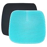Gel-Sitzkissen, Die Neueste Große Größe, Waben-Design, Doppelt Kissen mit Anti-Rutsch-Bezug, Atmungsaktives Stuhlkissen, Gel-Sitzkissen, Bürostuhl, Küchenstuhl, Rollstuhl, Autositzk