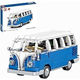 FYHCY Technik Retro Bus Bausteine Bausatz, Campingbus Modell, 777 Teile Konstruktionsspielzeug Kompatibel mit Lego T