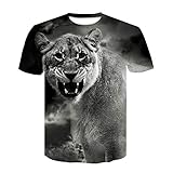 T-fashion shop Kurzarm 312D-Druck Grafik T-Shirt Rundhals,Neue 3D Tiger Trend Digital Print Kurzarm T-Shirt-vierundzwanzig_XXL