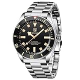 BENYAR Black Bay Herren Automatikuhren Edelstahl Armband 100M wasserdichte Mode Sport Mechanische U