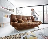 DELIFE Bettsofa Viol Braun 190x90 cm mit Bettkasten Schlaffunktion S