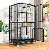 QJM Katzenkäfig, Hamsterkäfig Kleintierkäfig Käfig Ideal für 1-2 Katzen | Käfig Misst 78L X 55W X 137 Hcm für Hamster und Rennmäuse mit Großem W