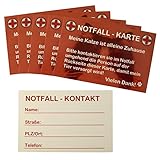 Kira Gates 6X Notfall-Karte Katze für deinen Geldb