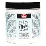 Viva Decor®️ EIS Effekt (Holo, 250 ml) Frost Effekt Farbe - Satinierfarbe für Glas - Kunstschnee basteln - Frostfarbe Glas - Fensterschnee Farben W