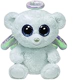 TY 36812 36812-Halo-Bär Engel mit Glitzeraugen, 15 cm, weiß