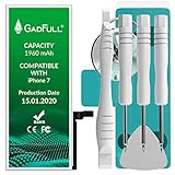 GadFull Akku kompatible mit iPhone 7 | 2020 Baujahr | inkl. Reparaturset Anleitung & Profi-Kit Werkzeugsatz | ohne Ladezyklen | Funktioniert mit Allen original APN