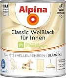 Alpina Classic Weißlack für Innen Hellelfenbein extra matt 0,75 L