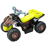 HOMCOM Quad ATV Kinderauto Kinderwagen Elektroauto Kinderfahrzeug Kindermotorrad Elektroquad Kinderquad Elektromotorrad für 18-36 Monaten Kinder Gelb