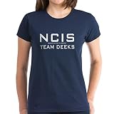 CafePress – NCIS Team Deeks T-Shirt – Damen Baumwoll-T-Shirt Gr. M, navy