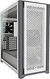 Corsair 5000D Airflow Mid-Tower-ATX-PC-Gehäuse mit Gehärtetem Glas (Frontverkleidung für Hohen Luftdurchsatz, RapidRoute-Kabelführungssystem, Zwei Enthaltene 120-mm-Lüfter) Weiß