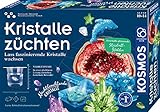 KOSMOS 643621 Kristalle züchten. Lass faszinierende Kristalle wachsen. Komplett-Set, nachtleuchtende, glitzernde Blitzkristalle, Druse, Schatztruhe, Deko, Experimentierkasten für Kinder ab 10-14 J