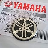 18mm Durchmesser Yamaha Stimmgabel Aufkleber Emblem Logo Schwarz Erhöht Gewölbt Gel Harz Selbstklebend Motorrad Jet Ski /Atv /Schneemobil/ G