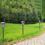 liu Außen 6 Pack Sonnen Pathway-Licht-Landschaftsbeleuchtung, wasserdicht solarbetriebene Garten-Yard-Licht für Gehweg Gehweg Auffahrt (Emitting Color : Warm White)