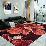 MMHJS Nordic Pastorale Landschaft Polyester-Teppich Modernes Zuhause Wohnzimmer Mode Großer Teppich Schlafzimmer Nachtmatten Startseite Eingangsmatten 160x230
