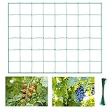 Halcyerdu Pflanzennetz, Premium Ranknetz, für Gurken, Tomaten und Rankhilfen für Kletterpflanzen. Premium Gartennetz Größe: 1.8m x 2.7m, Maschnweite (10cm) grü