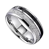 luoluoluo Männer Frauen Ring Persönlichkeit Einfacher Ringe Edelstahl Zweifarbiger Ringe Lifestyle-Ring Schmuck Geschenk