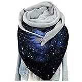 Schal Kuschelige warme und wunderschöne Damen Poncho mit verschiedenen Muster Warm Weich Strickschal Karo Winterschal Herbstschal Wolleschal Frauen Deckenschal Halstuch Scarf Cape Winter übergroß