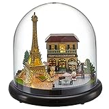 ANTKING Wichteltür Zubehörbastelset Erwachsene,puppenhaus Zubehör Handgefertigtes 3D-Modell Mini Puppenhaus Mit Staubschutz Montage Spielzeug Pretend Play Casa Bausätze Für Kinder Erw