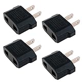 Ociodual 4X Stück Reise Strom Adapter EU/DE Europa Deutschland Stecker auf/Für USA US