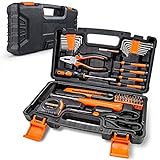 Werkzeugkoffer 56 teiliges Werkzeug Sets für tägliche Reparatur und Heimwerker, Heimwerker-Werkzeugkasten inklusive Maßband, Präzisionsschraubendreher, Sechskantschlüssel usw