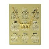 SupremeLife Halskette Angel Number Necklace 111 222 333 444 555 666 777 888 999 Old English Numerology Number Necklace Gold M