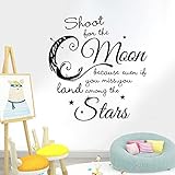 Cartoon Mond Sterne Wandaufkleber Kinder Babyzimmer Dekoration Wandtattoos Kunst Englisch Alphabet Aufkleber Tapete -84x78