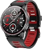 BZYZ Smartwatch, L6, IP68, wasserdicht, Herzfrequenz-Monitor, für Damen und Herren, Bluetooth-Fitness-Tracker für Android iOS (Farbe: A)(A)