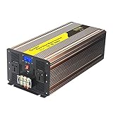 Pure Sine Wave 5000Watt- Peak 10000w Auto-Wechselrichter-Konverter DC 12V/24V/48V zu 110V/220V AC mit LCD-Display 2 AC-Steckdosen & USB-Anschlüsse für Auto/Wohnmobil/LKW/B