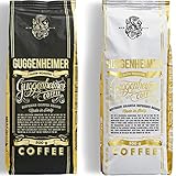 NEU | GUGGENHEIMER COFFEE | Kaffeebohnen Probierpaket 1 kg | Supreme 500g & Gourmet Arabica 500g | wenig Säure & Bitterstoffe | Feinste Crema | Bester Espresso für Vollautomaten | Kaffee Prob