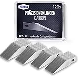 Filzada ® 120x Ultrascharfe Skallpell Klingen - Ersatzklingen für Skallpelle, Hobbymesser, Bastellmesser - inkl. Aufbewahrungsbox