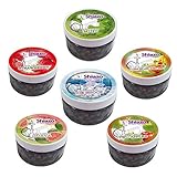 Shiazo Dampfsteine Shisha Steam Stones Mixed Pack, 6 Sorten Wasserpfeife Stein Granulat Nikotinfreier Tabak