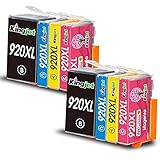 Kingjet 920 XL Tintenpatronen kompatible für HP 920xl Multipack Druckerpatronen für HP Officejet 6500A 7500A 6000 6500 7000 7500（2 Schwarz/2 Cyan/2 Magenta/2 Gelb