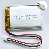 1x Lipo Akku 1s 3,7V 1000mAh JST PH Stecker Empfänger Sender Drohne Quadrocopter UFO PCB 553450 kabellos wiederaufladbar Bluetooth Headset Schlüsselanhänger Cam Uhr Video Baby M