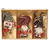 9 Stück Weihnachtsdeko Wichtel Anhänger Wichtel Figuren Christbaumschmuck für Weihnachtszubehör W