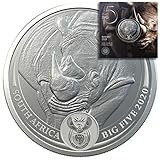 The Big Five - 3. Ausgabe Rhino Nashorn - 1oz Silbermünze im Blister - Südafrika 2020