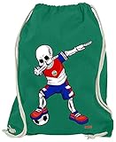 HARIZ Turnbeutel Fussball Dab Skelett Costa Rica Land Trikot Plus Geschenkarte Grün One S