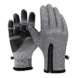 Blingko Winter Warme Handschuhe Herren Damen Touchscreen Strickenhandschuhe Thermohandschuhe Laufhandschuhe Winddicht Handschuhe Unisex Handschuhe für Laufen Fahren Radfahren Fahrrad W