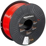 Amazon Basics 3D-Drucker-Filament aus PETG-Kunststoff, 1,75 mm, Rot, 1-kg-Sp