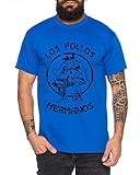 Used Look Los Pollos Herren T-Shirt Heisenberg Hermanos Bad Mr White Breaking, Farbe:Royalblau;Größe:L