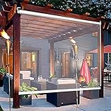 FXLE Jalousien wasserdichte Rollo Aus Haushalt, Doppelt Transparente Vorhänge, PVC Jalousien, Wärmedämmpartitionen (Color : Clear, Size : 140x210cm)