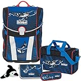 Big ORCA - Scout Sunny Schulranzen-Set 5tlg. mit Sporttasche - PLÜSCH-ORCA GRATIS DAZU