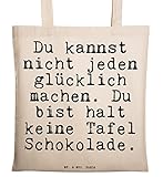 Mr. & Mrs. Panda Tragetasche mit Spruch Du Kannst Nicht jeden glücklich Machen. Du bist Halt Keine Tafel Schok