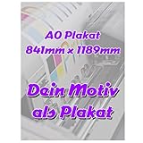 SHIRT-TO-GO Fotodruck Plakat DIN A0 Plakat 841mm x 1189mm individuell mit deinem Motiv selbst g