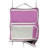 CHISROSLIN Kleider-Organizer zum Aufhängen, tragbar, für Gepäck, Koffer, Schrank, Regal, Organizer mit Haken, zum Aufhängen von Packwürfeln für Reisen, violett,