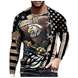 Eternali 3D Drucken Sweatshirt Herren Zombie Magier 3D Druck Langarm T-Shirt Casual Männer Cool Mode Printed Langarmshirt Tops Aufdruck Punk Rundhals Tee Shirt Tops Vintage Gotisch Pullover T-S